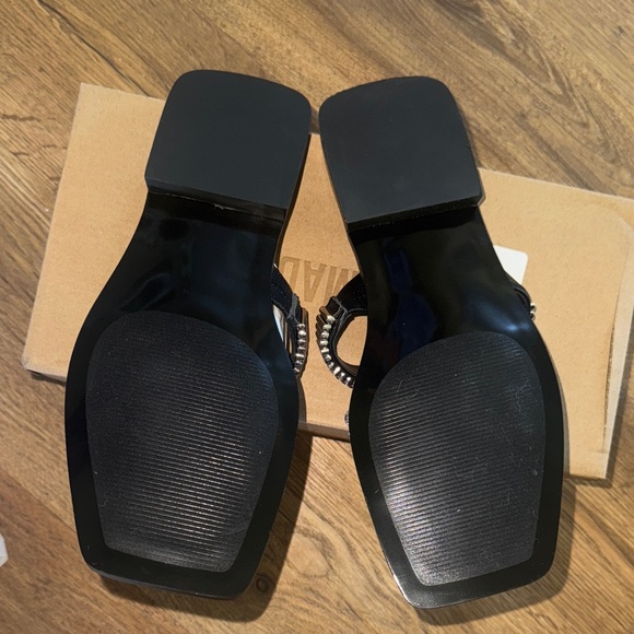 Steve Madden Black and silver Studded Sandals - Picture 2 of 3